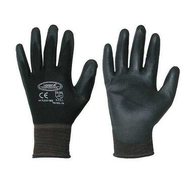 Guanto LOGICA FLEXY/N2 nylon spalmato PU polso maglia col.nero